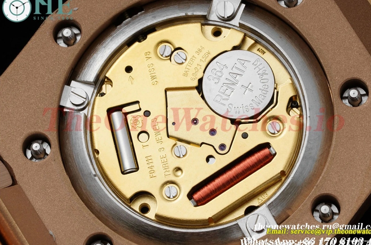 Qtz 33mm JJF Diamond White RG Swiss Ladies Oak Royal RG 0302